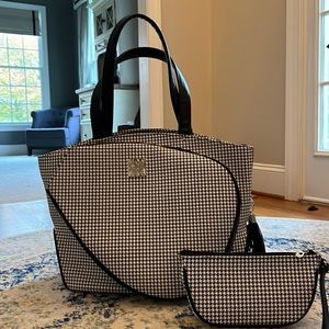 Elegant Court Couture Tennis Handbag & Wristlet Set